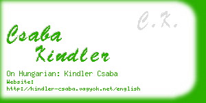 csaba kindler business card